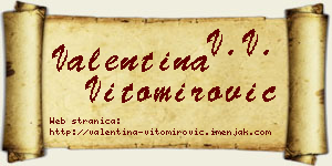 Valentina Vitomirović vizit kartica
